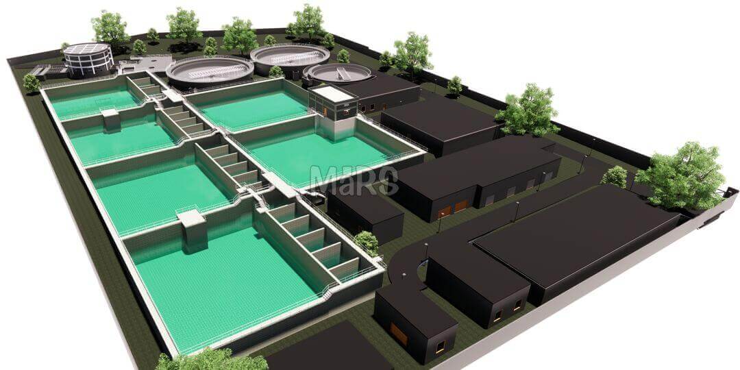 Architectural Design and planning for wastewater treatment plant