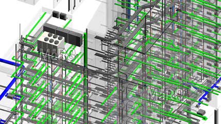 MEP BIM modeling and Coordination
