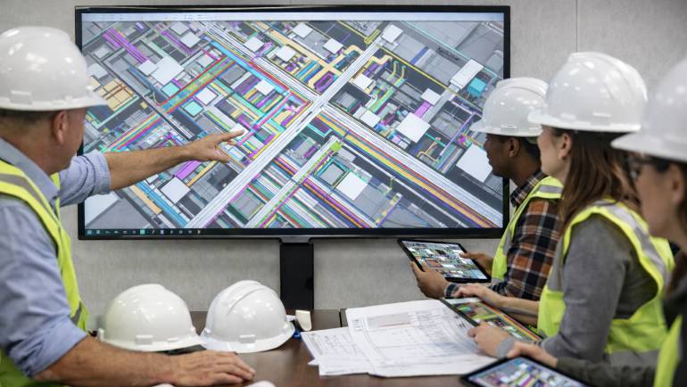 GC Coordination Meeting with BIM Screen