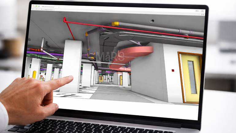Revit model of a complex mechanical room